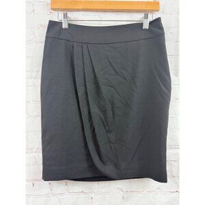 Mossimo Mini Skirt Womens Size 4 Black Stretchy Lined Front Fold Over